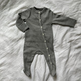 Baby Footed Onesie - Grey
