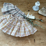 Checkered Skirt Bloomer - Blue