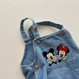 Mickey + Minnie Shortalls - Blue