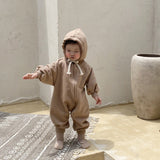 Hoodie Jumpsuit - Beige