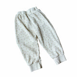 Floral Waffle Joggers - Cream