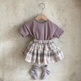 Checkered Skirt Bloomer - Blue