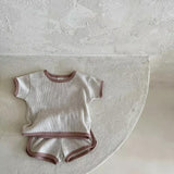 Butter Waffle Shorties Set - Oatmeal