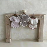 Butter Waffle Shorties Set - Oatmeal