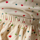 Lin Frill Skirt Set GOTS - Multi Hearts