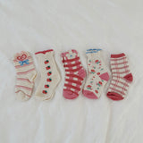 Socks Set of 5 - Pink Assorted
