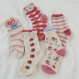 Socks Set of 5 - Pink Assorted