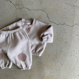 Patches Sweat Set - Beige