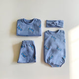 Baby Dino Sweatshirt Romper