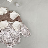 Floral Sailor Romper - Ivory